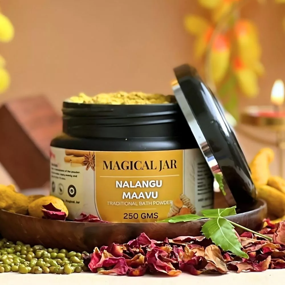 Nalangu Maavu Herbal Ubtan Natural Bath Powder - Magical Jar